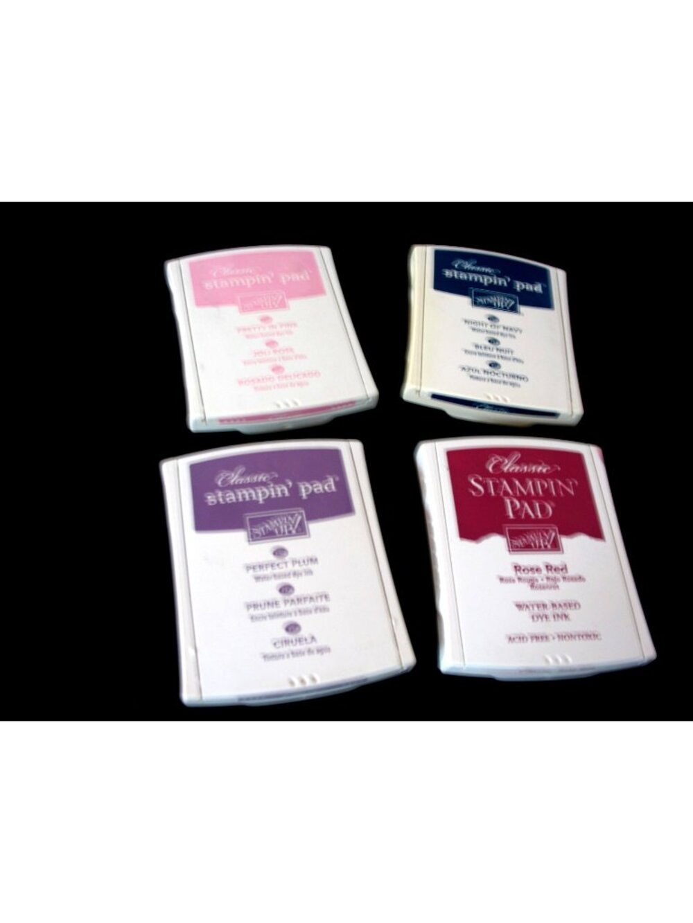Stampin Up Ink Pad Lot Of 5 , 3 Good and 2 that need reinking